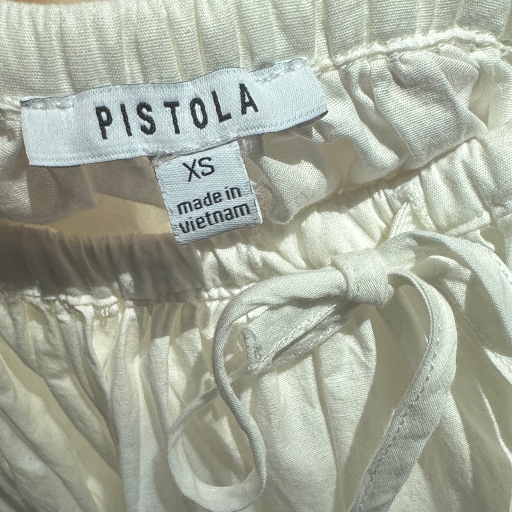 Pistola White Maxi Skirt with Drawstring Waist and pockets - Picture 2 of 2